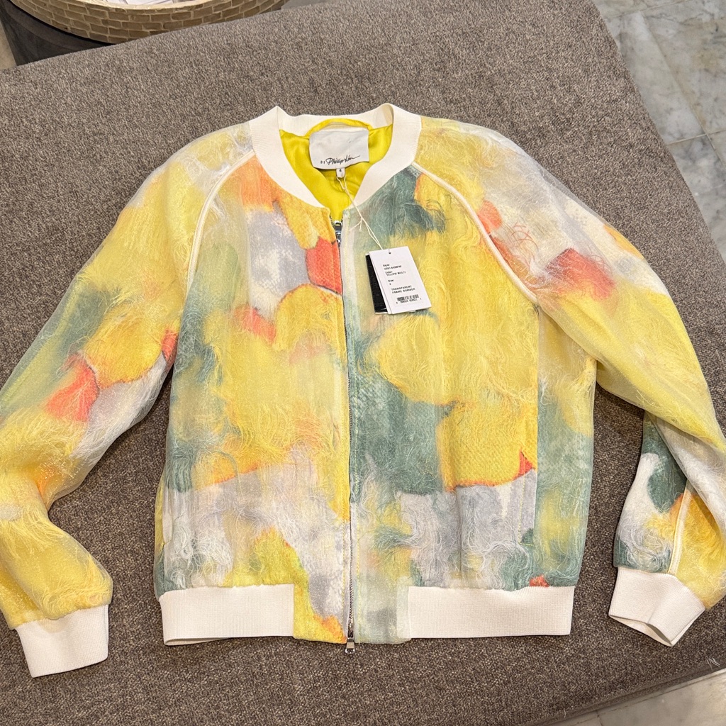 Nwt 3.1 Phillip Lim Transparent Frame Bomber Jacket Size 4